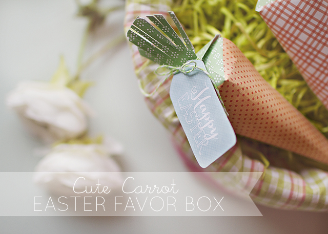 DIY Free printable Easter Carrot Favor Box by Itsy Belle