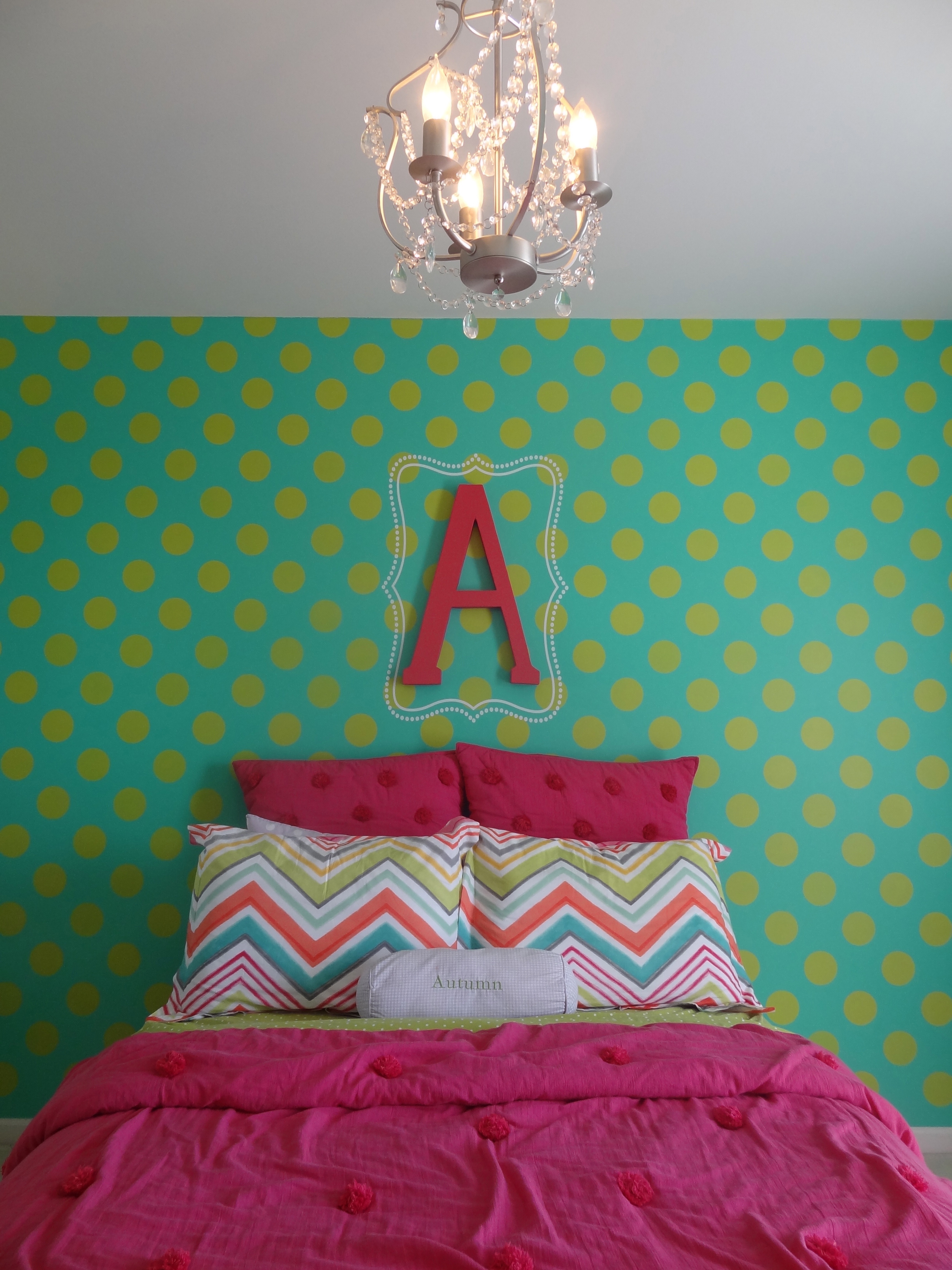 Polka Dot Accent Bedroom Wall
