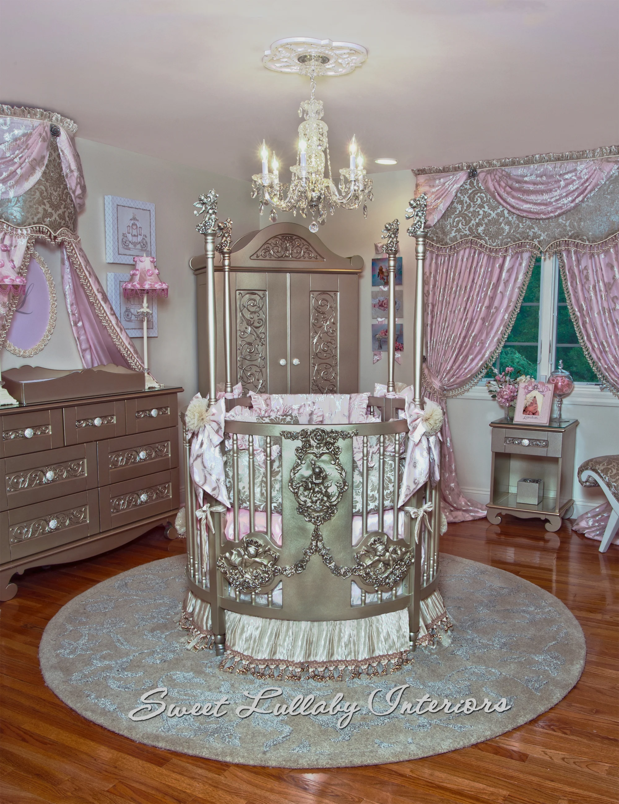 Glamorous Pink and Silver Nursery