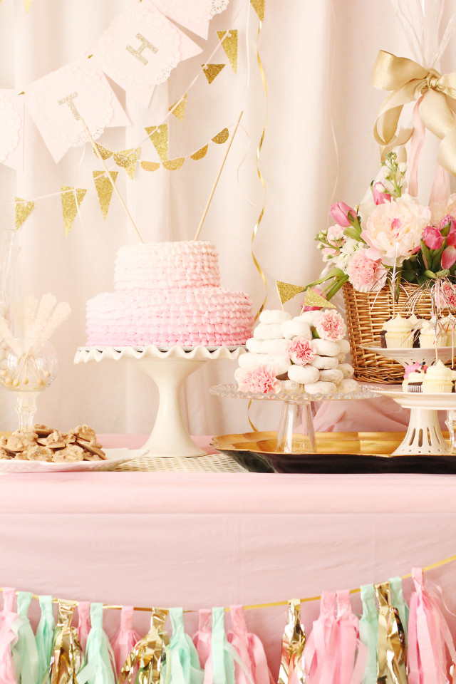 Pink and White Dessert Table - Project Nursery