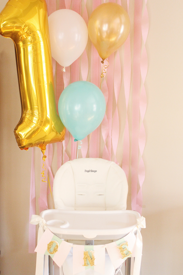 First Birthday High Chair Decorations - Project Nursery