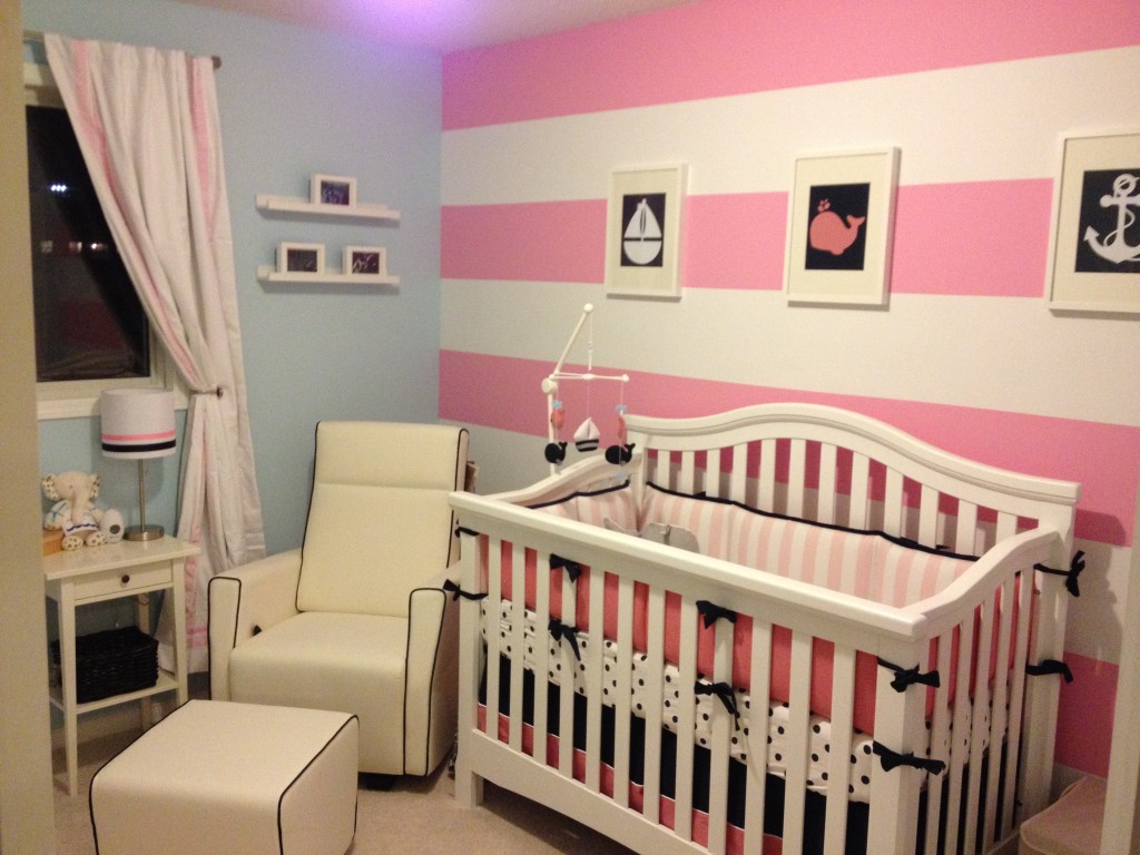 pink nautical crib bedding