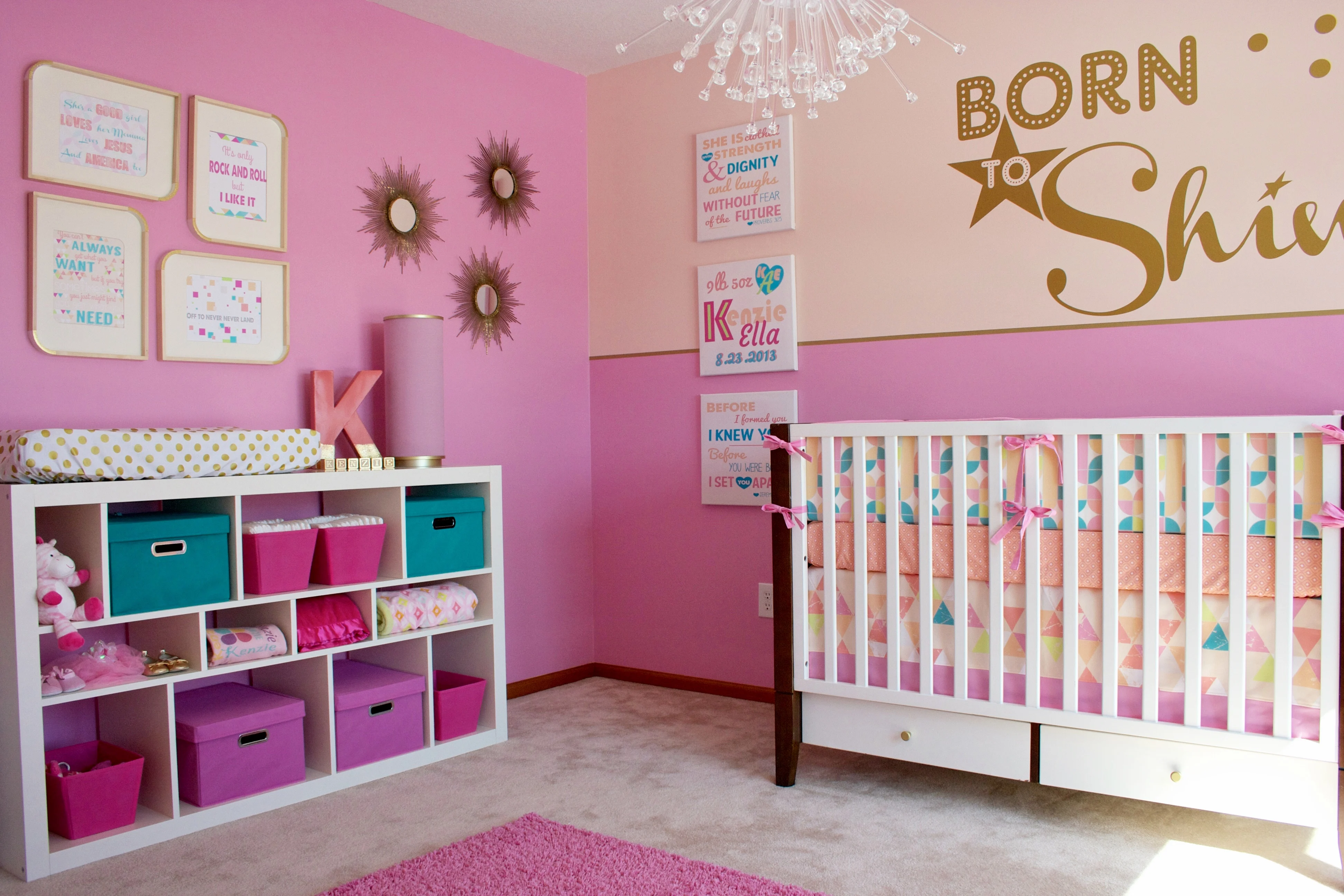Pink and Gold Shiny Nursery