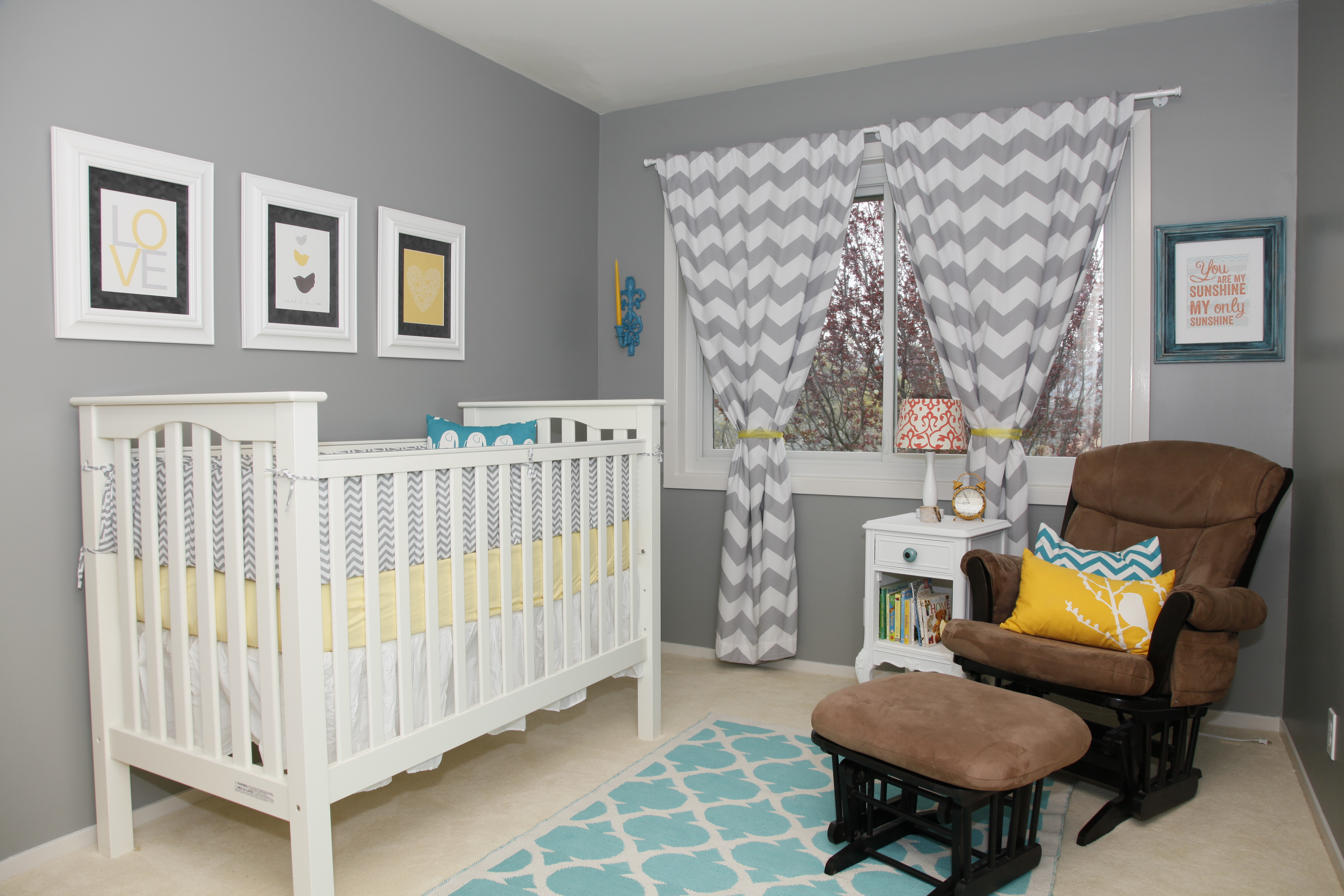 Grey and Yellow Gender Neutral Nursery