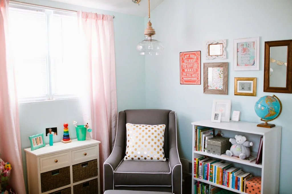 Pink and Turquoise Nursery with Vintage Accents - Project Nursery