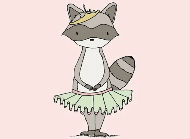 Raccoon Art Print by Sweet Melody Designs