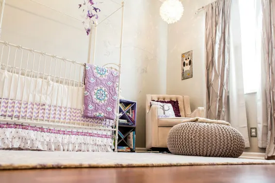 Eclectic Purple and Taupe Nursery