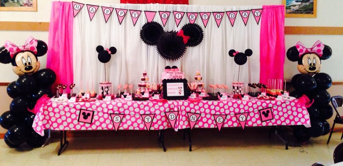 Minnie Mouse Themed Dessert Table