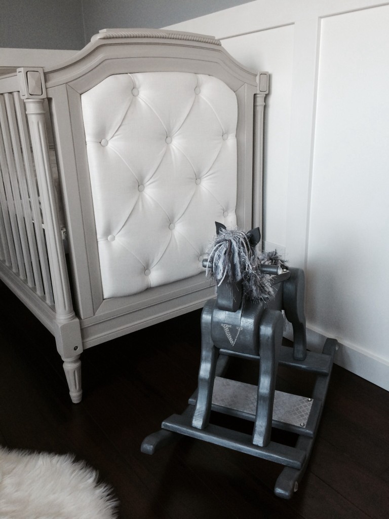 Refinished Silver Rocking Horse