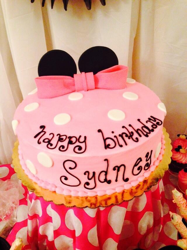 Minnie Mouse Pink Birthday Cake