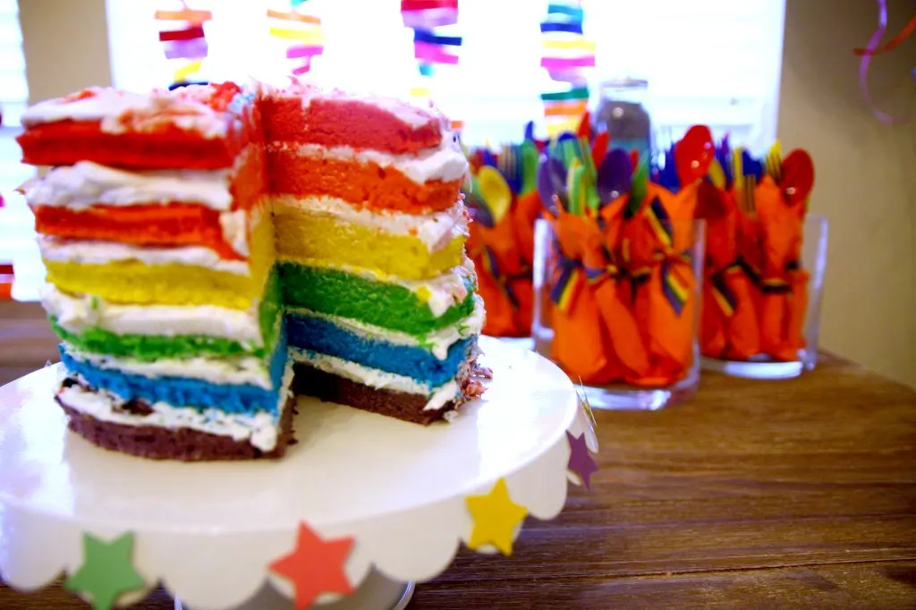 Layered Rainbow Cake - Project Nursery