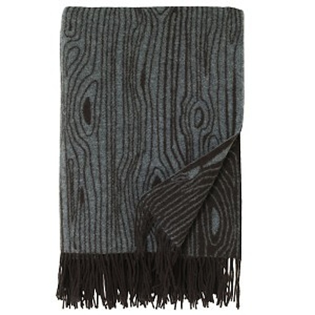 Gray and Brown Woodgrain Blanket