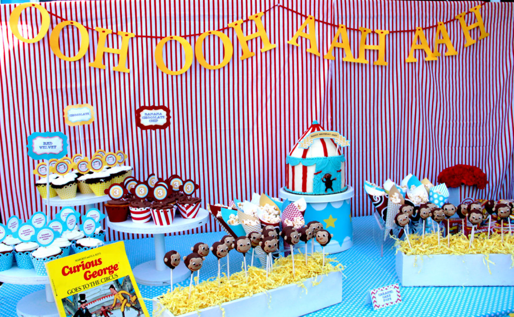Curious George Birthday Party Dessert Table - Project Nursery