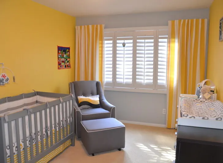 Yellow and Gray Modern Nursery