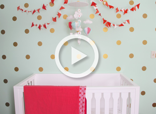 Gold Polka Dot Wall Decal Nursery - Project Nursery