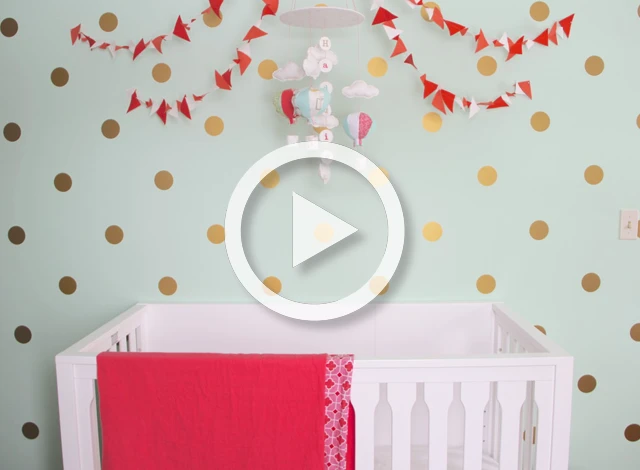 Gold Polka Dot Wall Decal Nursery - Project Nursery