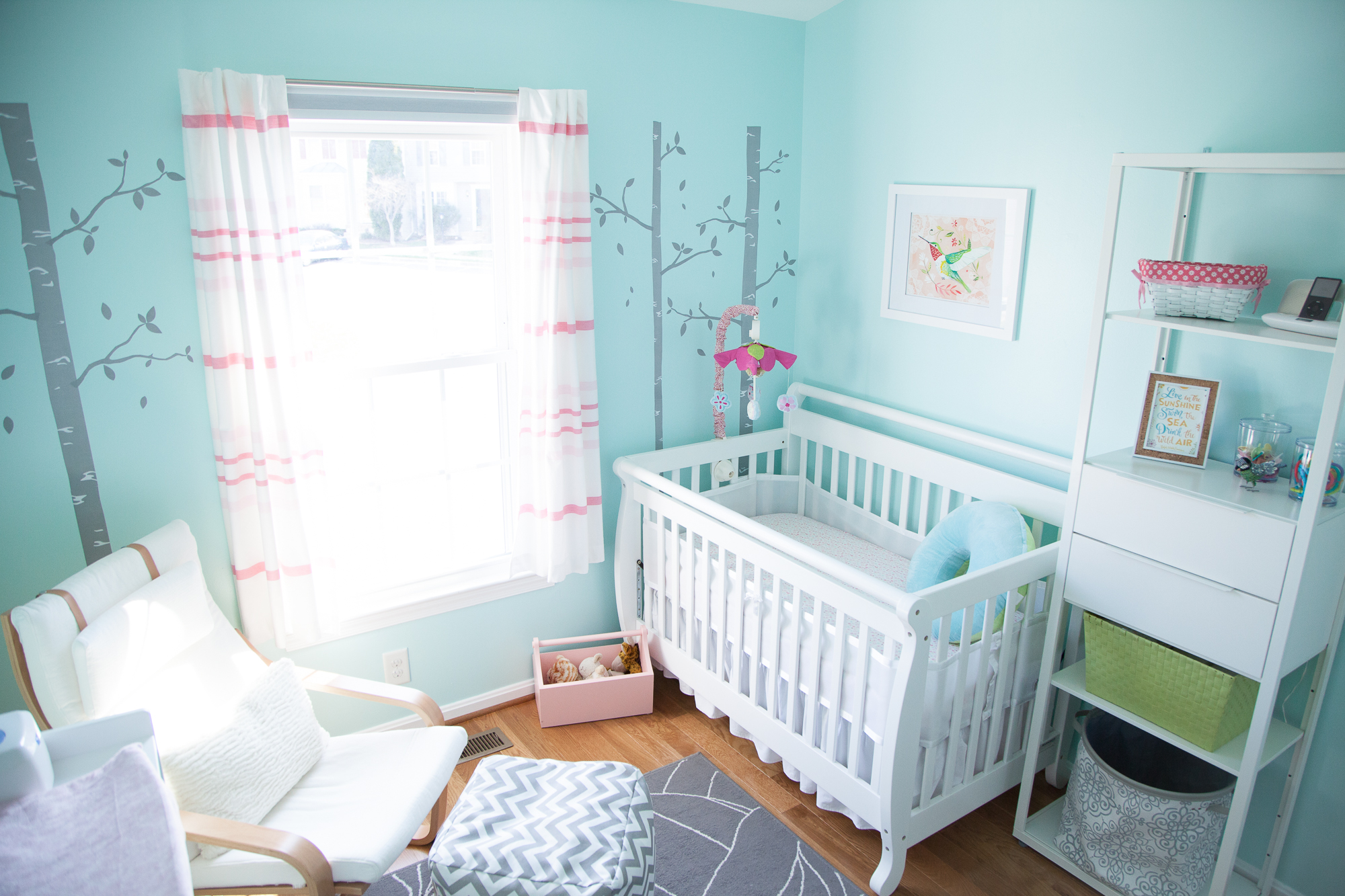 Aqua and Pink Nursery