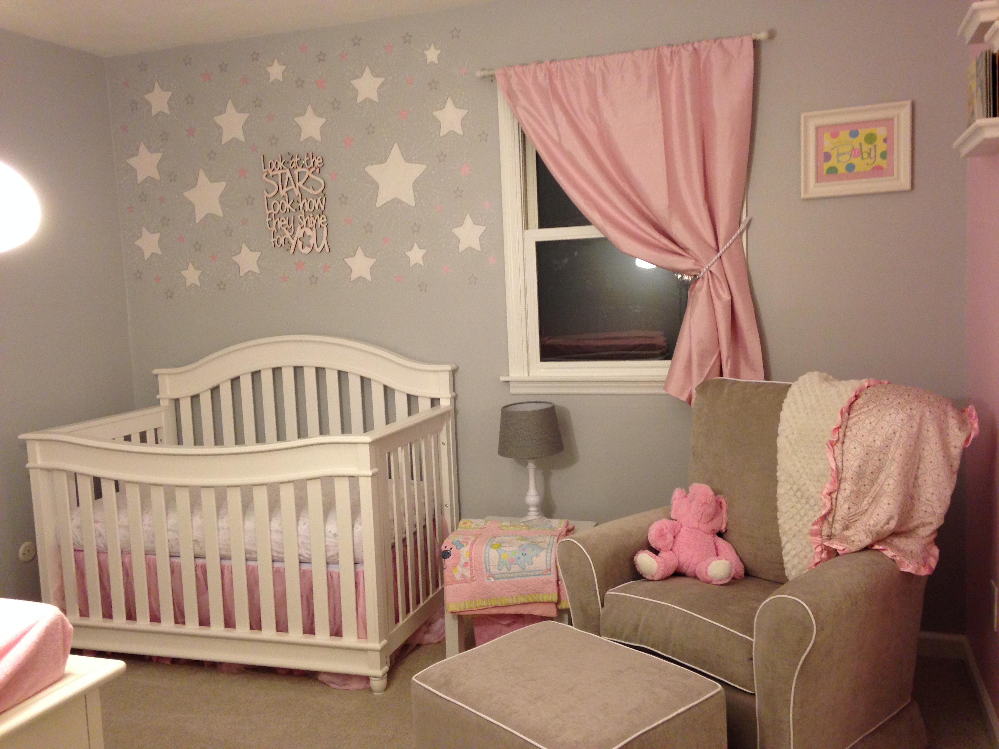 Pink And Grey Starry Nursery Project Nursery