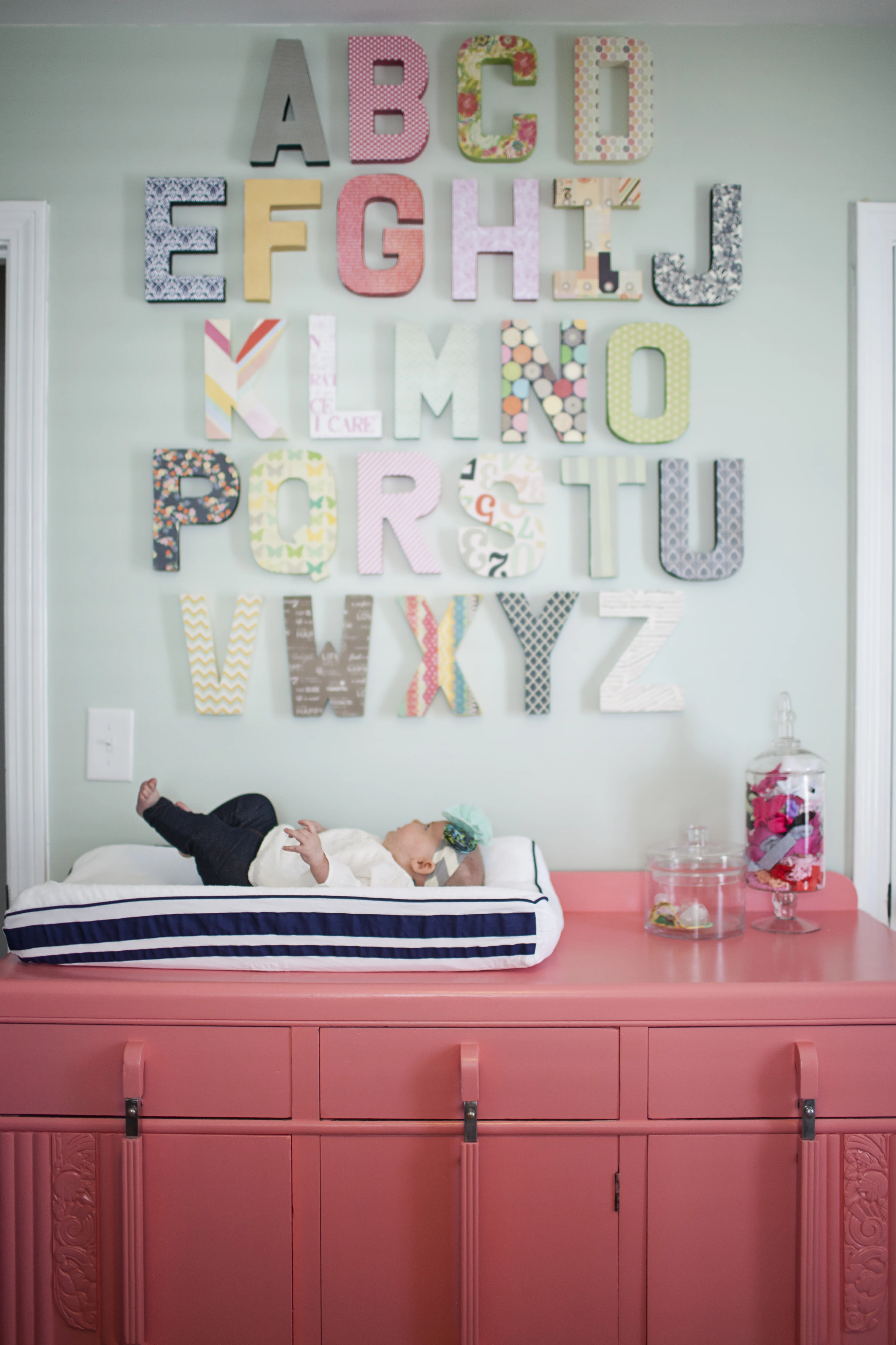 Alphabet Wall Letters Above Changing Table