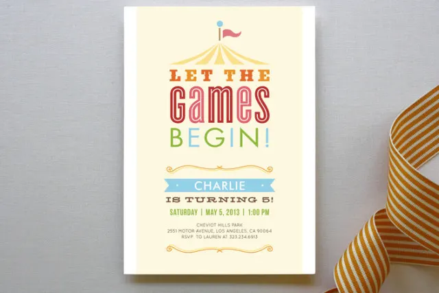 Circus Birthday Invitation from Minted 