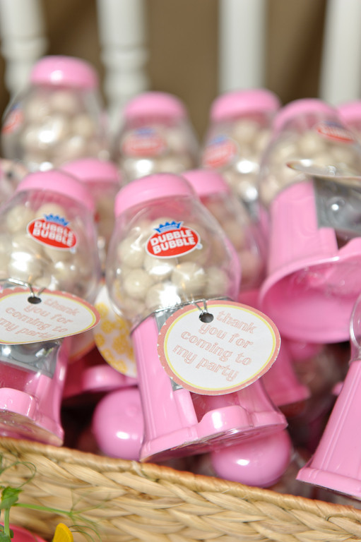 Mini Pink Bubble Gum Machine Favors