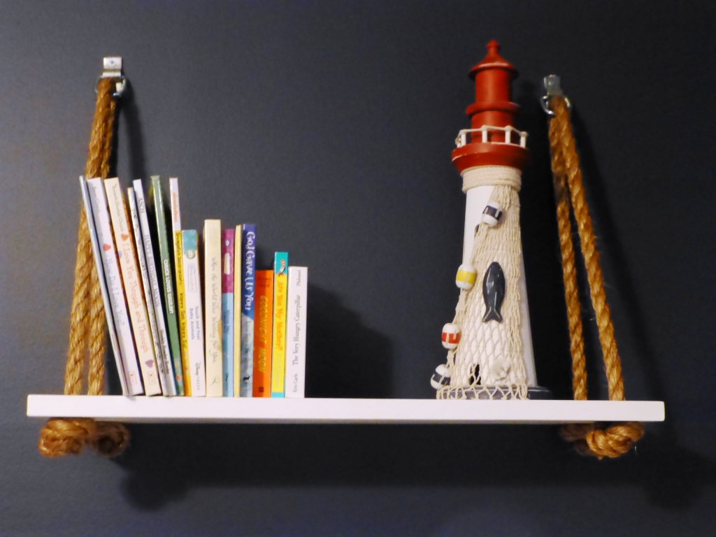 Nautical Rope Nursery Shelves