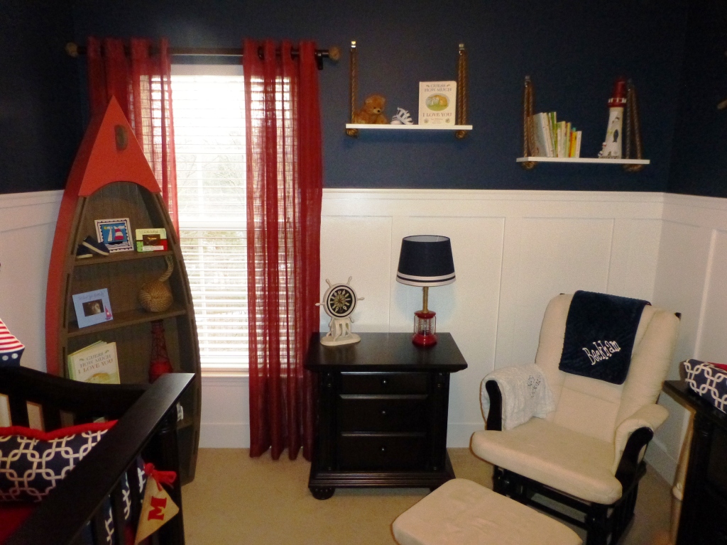 Blue, White and Red Nautical Nursery