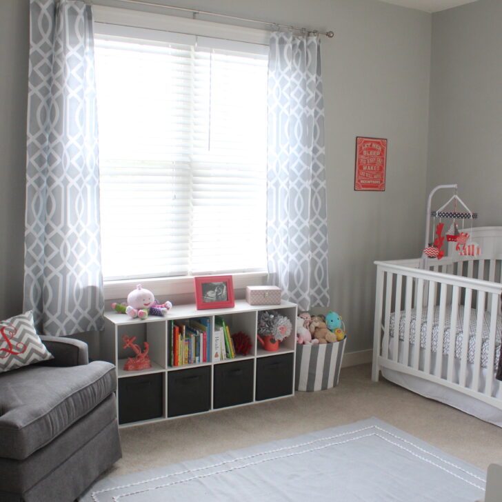 Coral and Gray Nursery