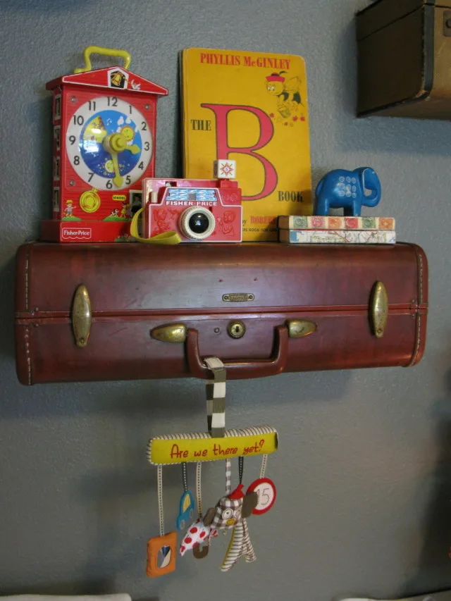 Nursery with Vintage Suitcase Shelves - Project Nursery