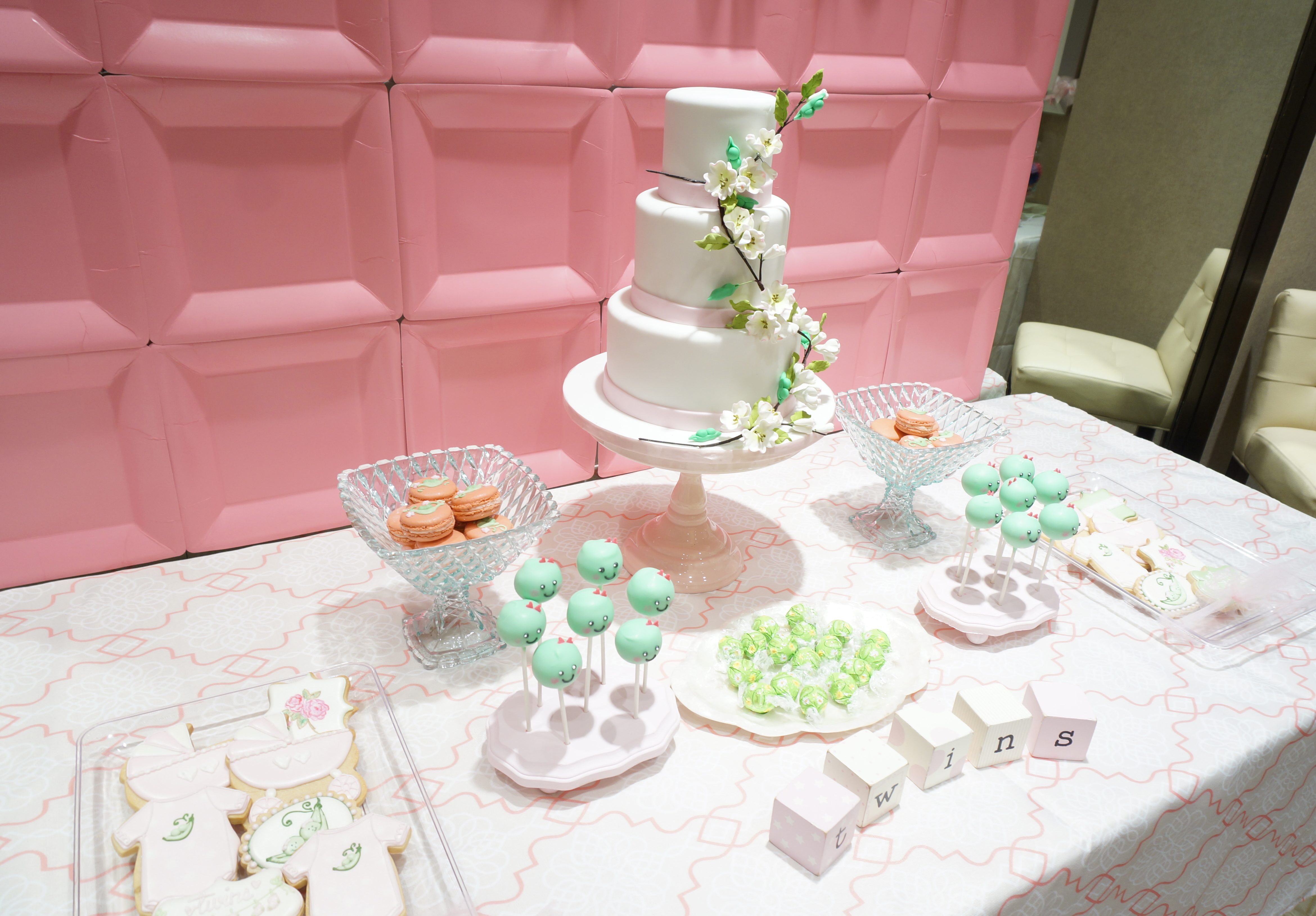 Sweet Peas Baby Shower Dessert Table