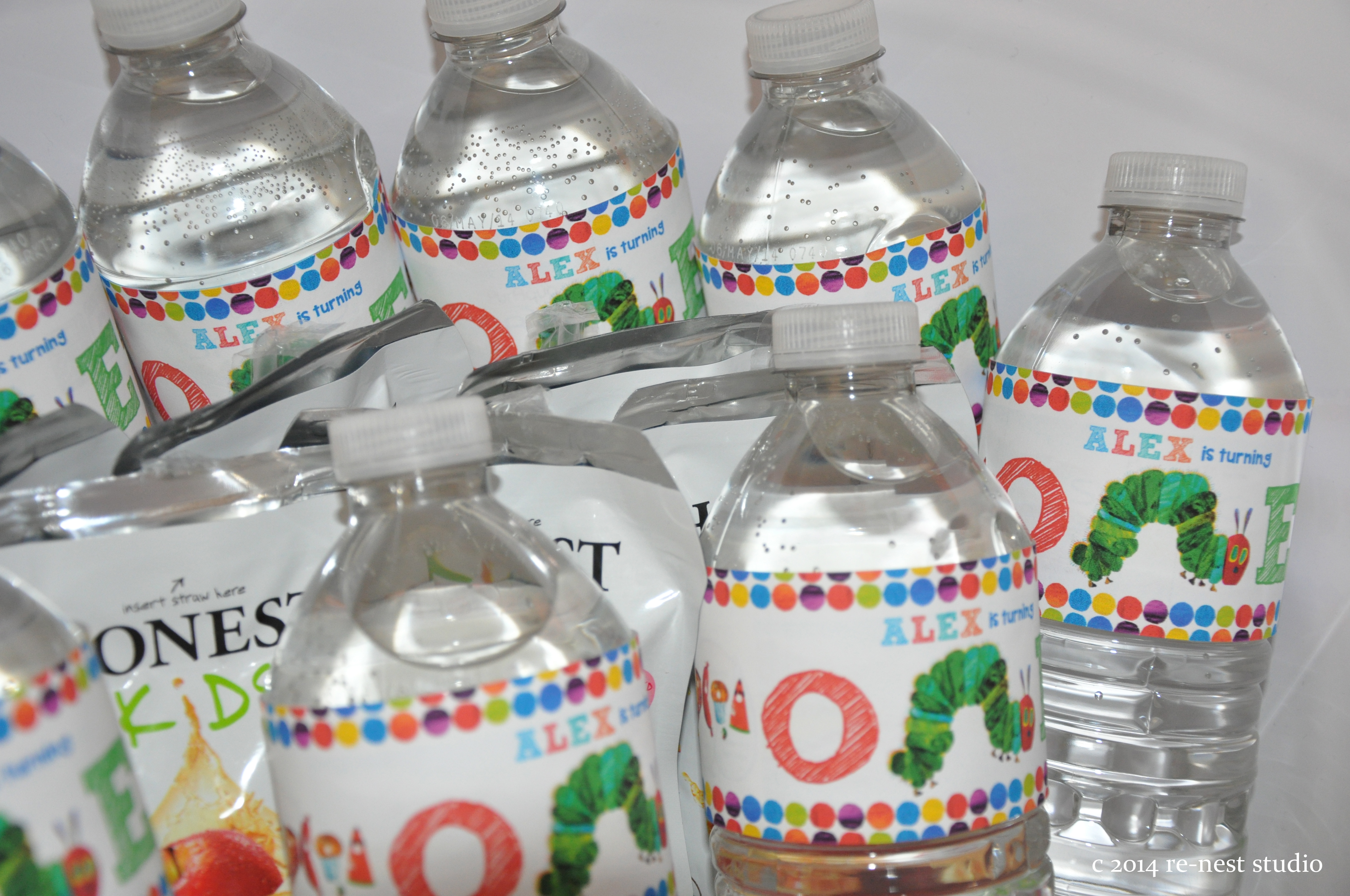 A Very Hungry Caterpillar Water Bottle Labels