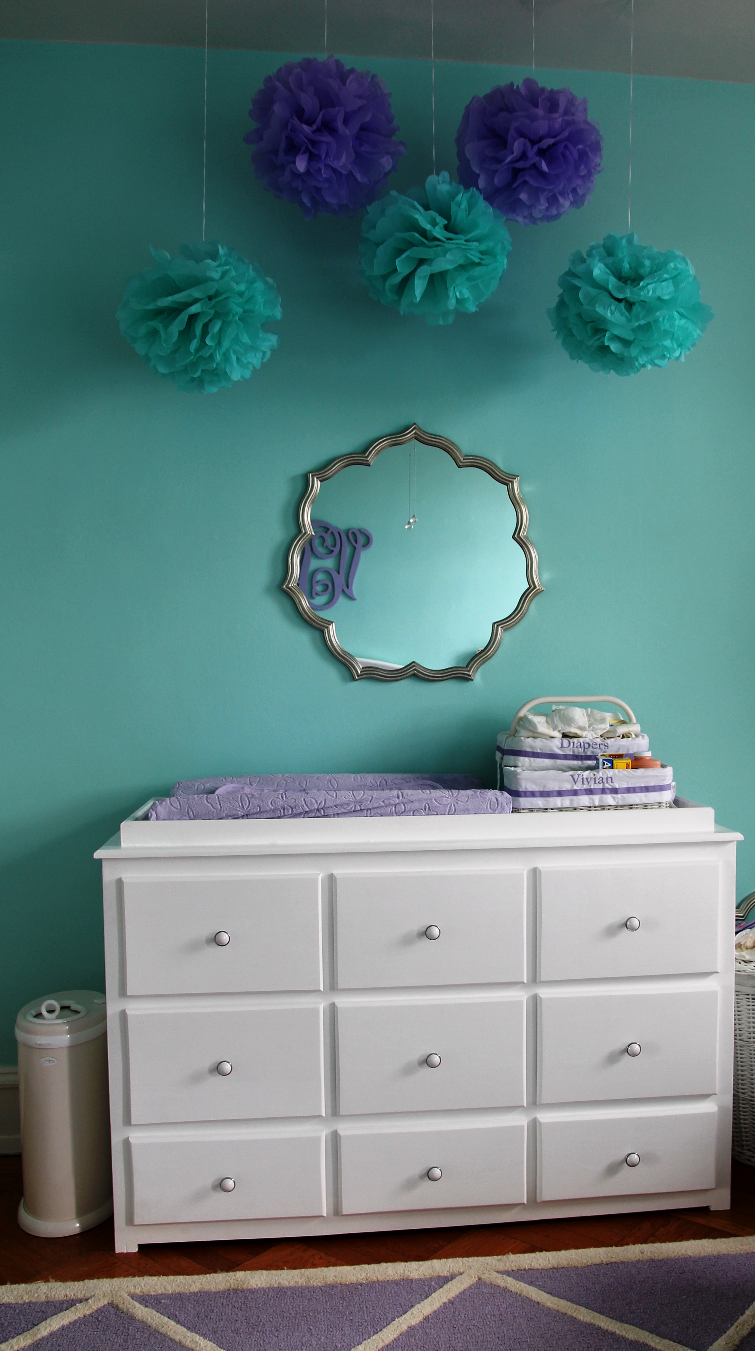 Make Believe Nursery - Project Nursery  Purple furniture, Furniture  makeover, Changing table dresser