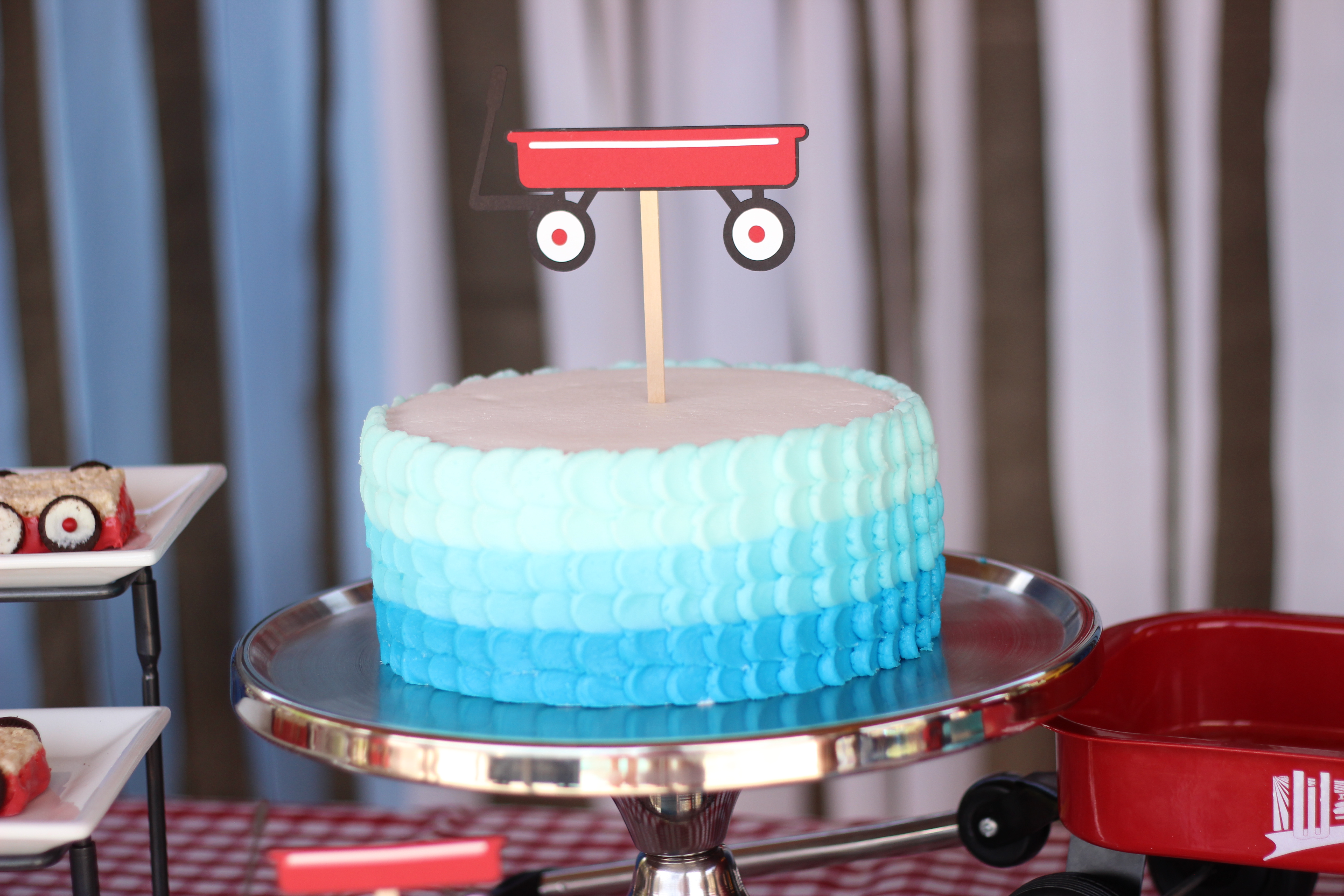 Ombre Blue Birthday Cake
