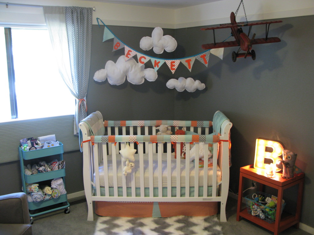 baby toy hanging above crib