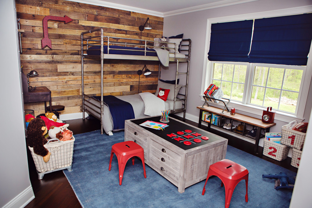 Industrial-Vintage Boy's Room featuring RH Baby & Child Furniture