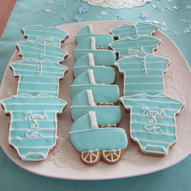 Tiffany Blue Christening Cookie Tray - Project Nursery