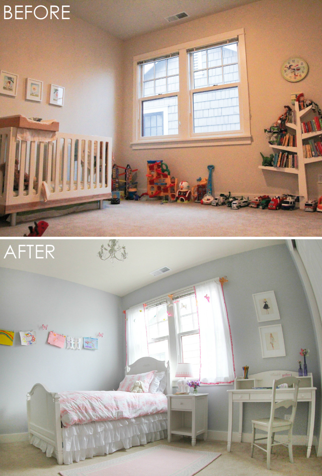 Before and Afer Momma's Gone City's Daughter's Room