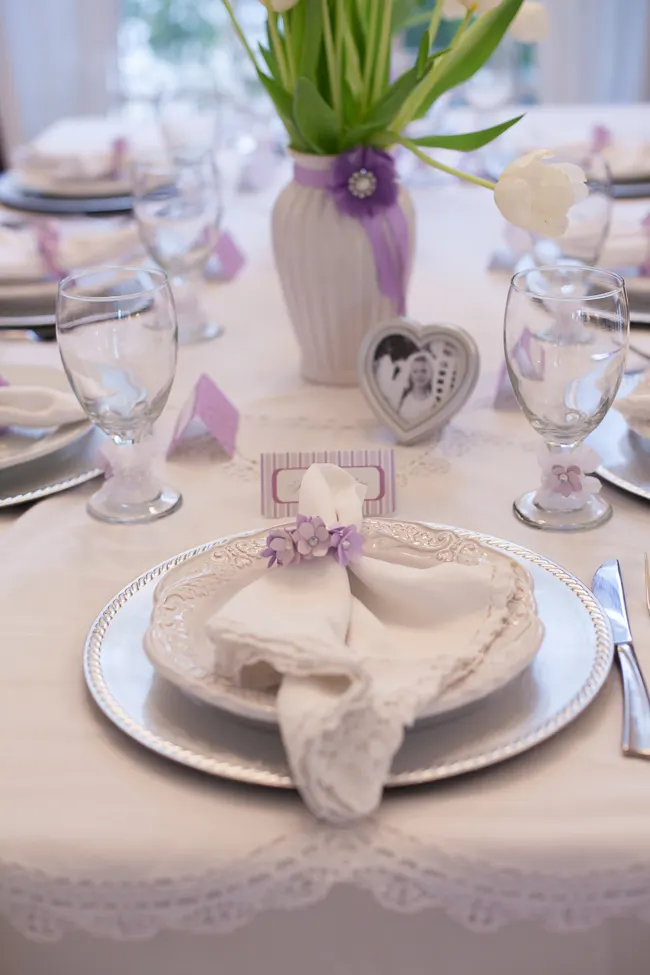 DIY Lavender Flower Napkin Rings