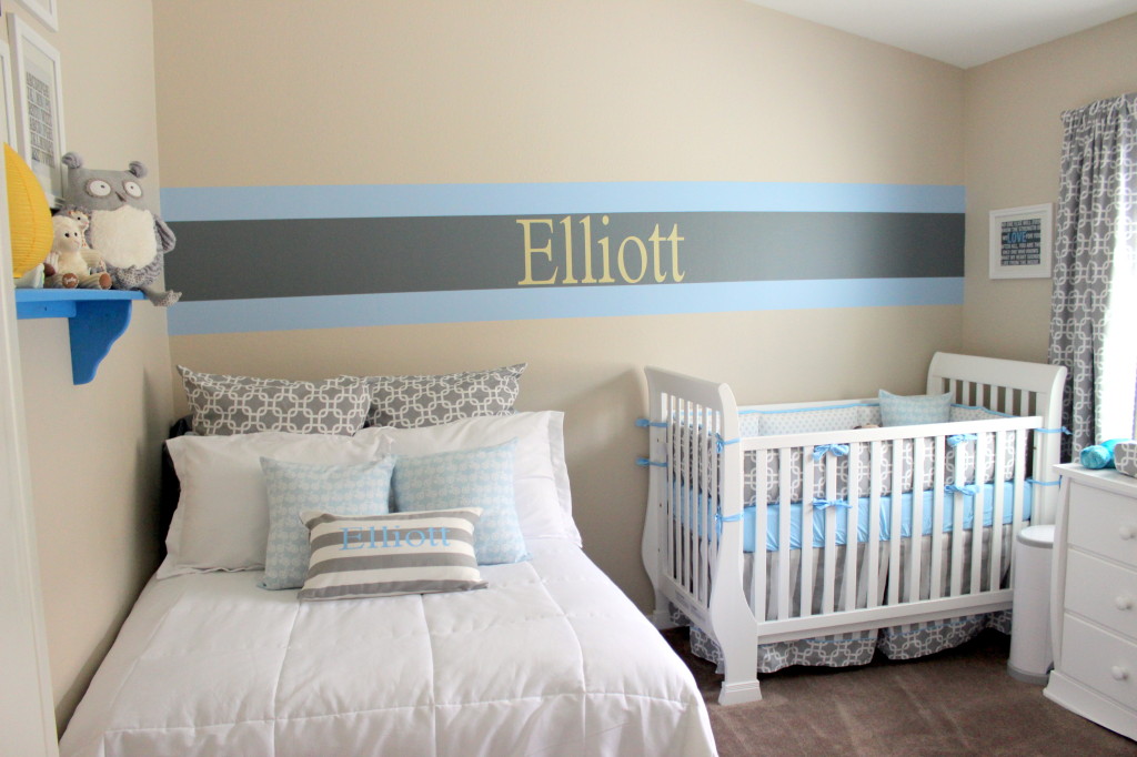 grey and blue nursery