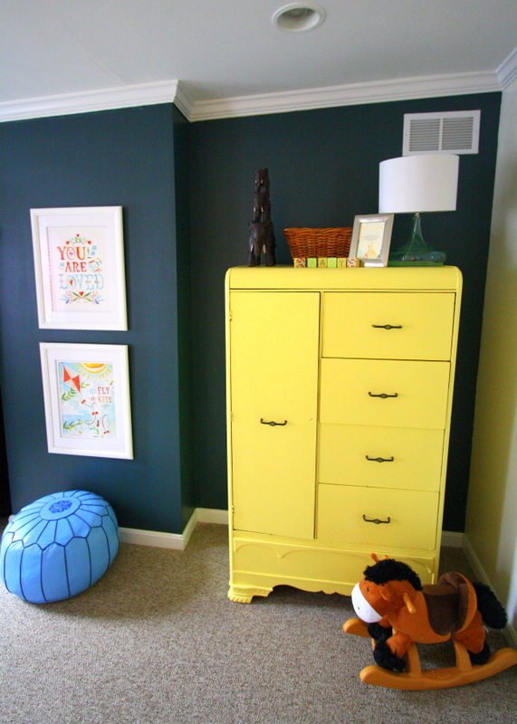 Antique Dresser Painted Yellow