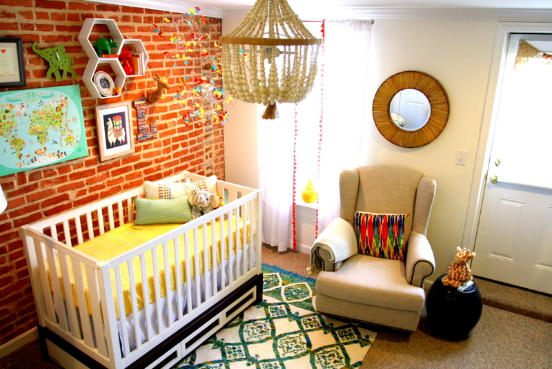 Eclectic Nursery with Pops of Color