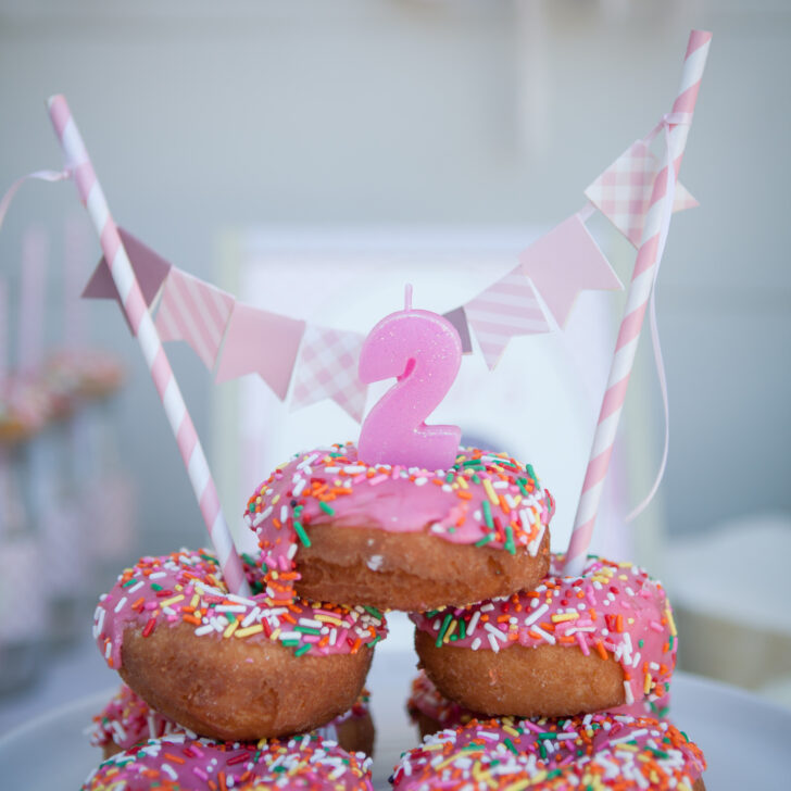 Donut 2nd Birthday Party Cake