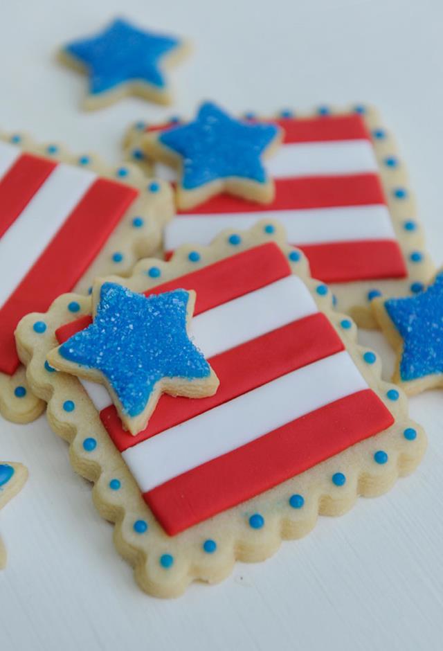 Red, White and Blue Sugar Cookies