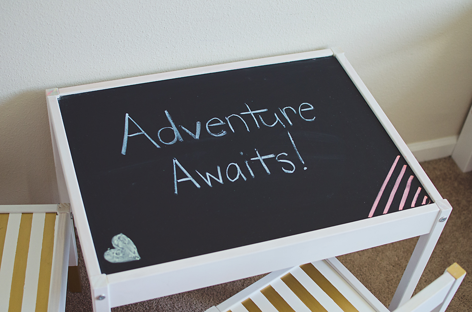 IKEA Table Turned into Chalkboard Table