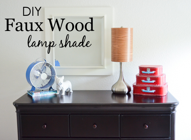 DIY Faux Wood Lamp Shade