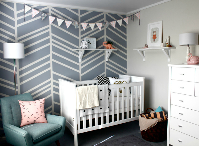 DIY Feature Wall Gray Nursery - Project Nursery
