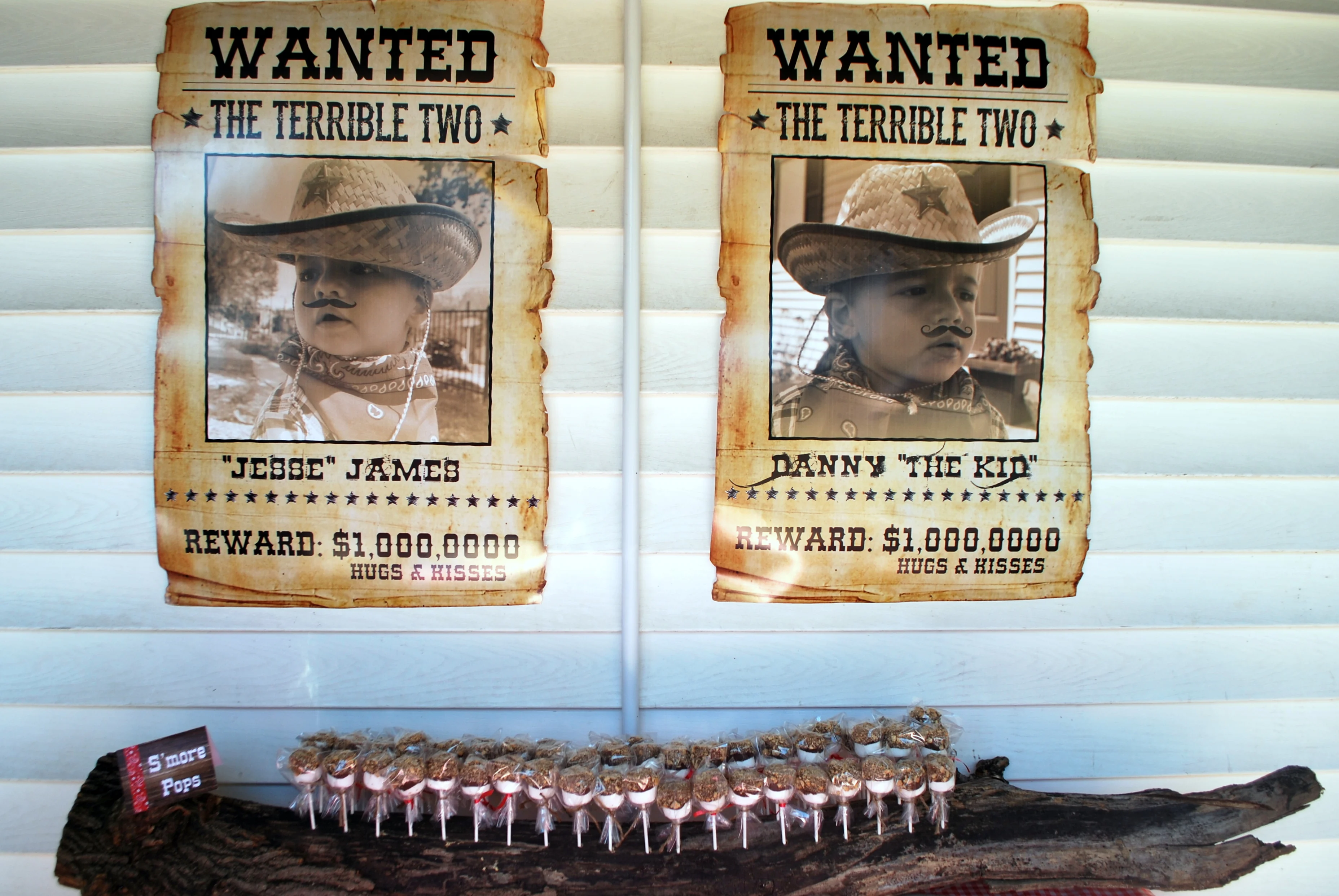 Terrible Two Wanted Posters for Western Inspired Twin Birthday