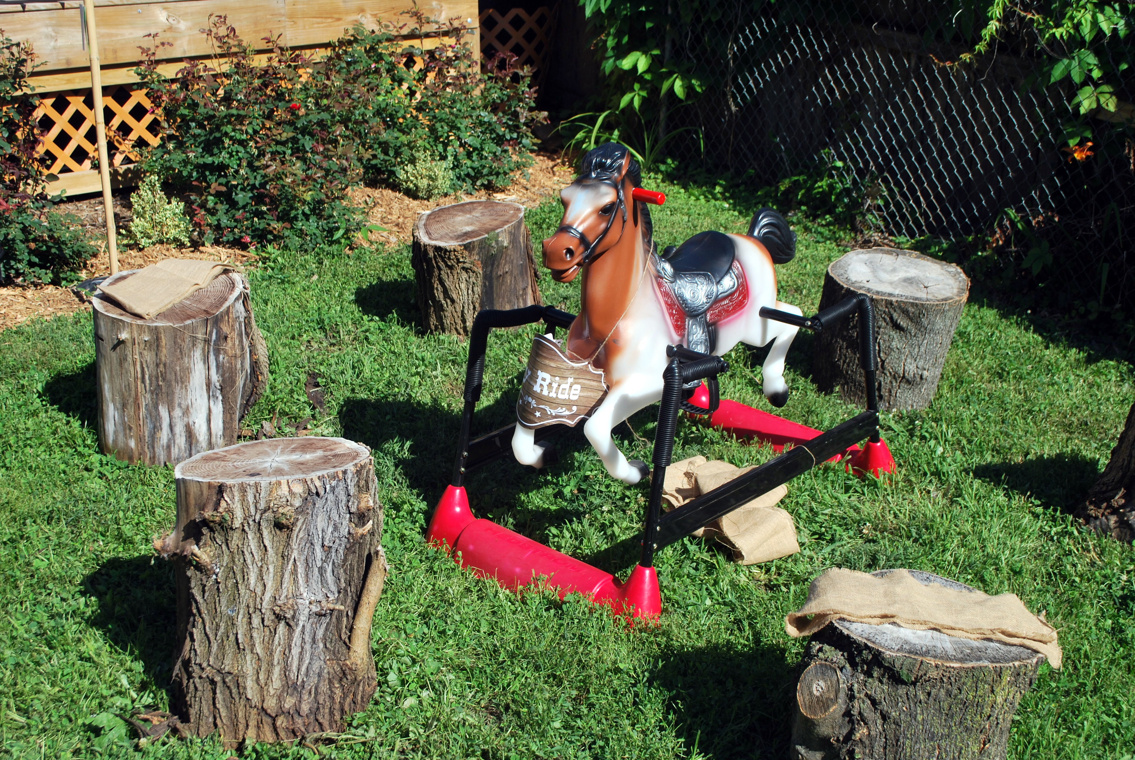 Pony Rides with Rocking Horse for this Western Inspired Birthday