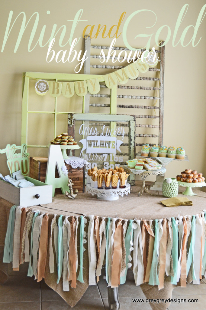 mint baby shower