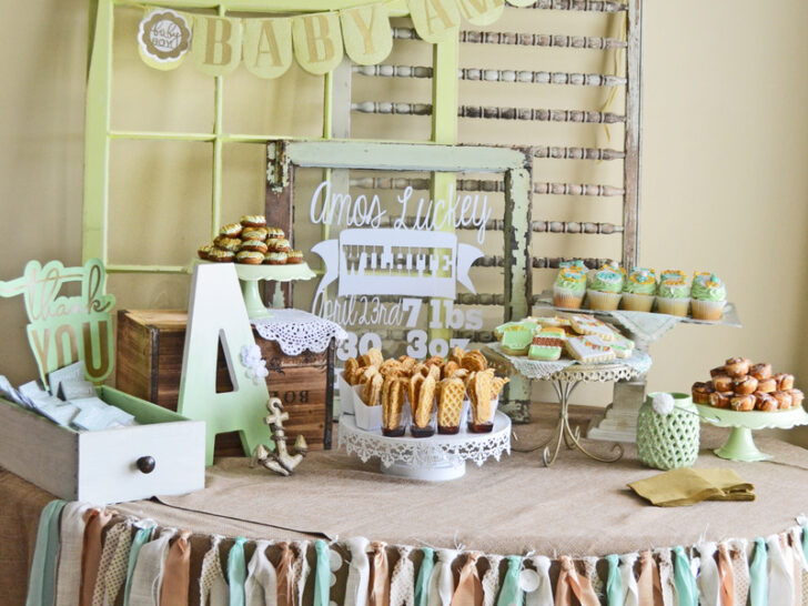 Mint and Gold Baby Shower